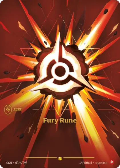 Riftbound Rune: Fury Rune.