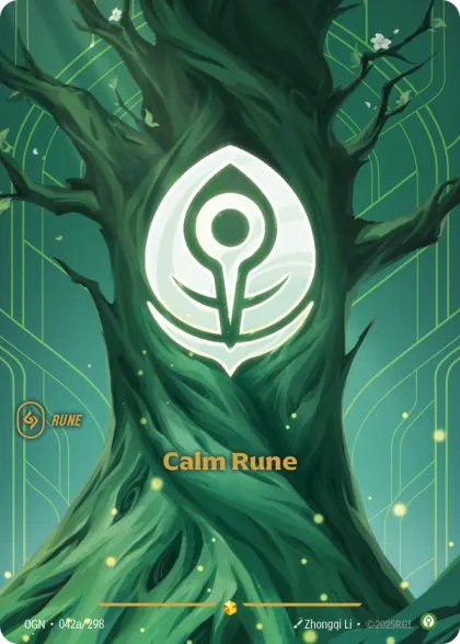 Riftbound Rune: Calm Rune.