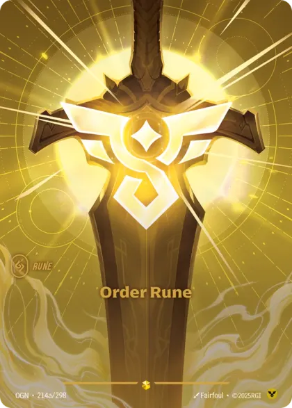 Riftbound Rune: Order Rune.