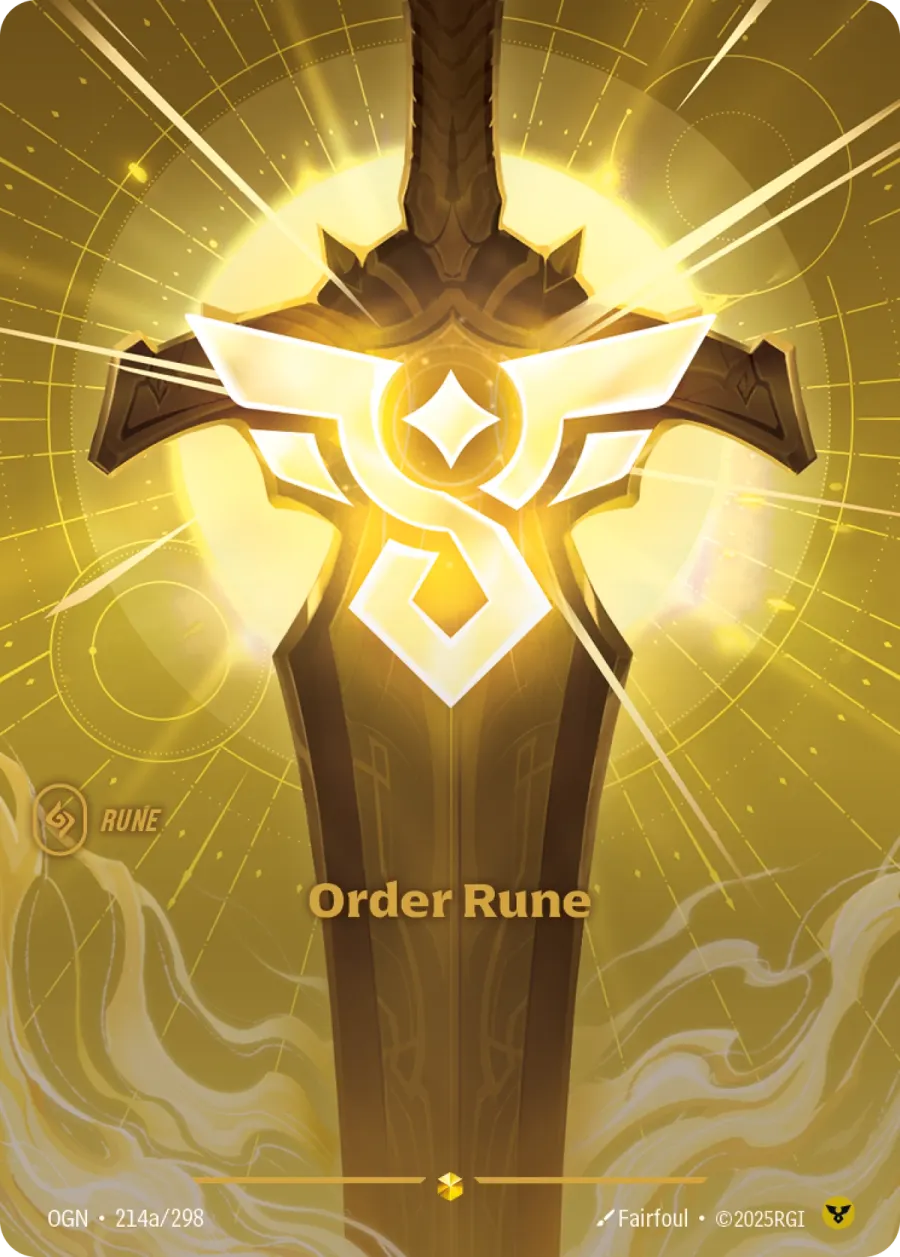 Riftbound Rune: Order Rune.
