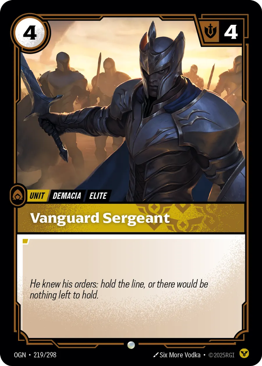 Riftbound Unit: Vanguard Sergeant.