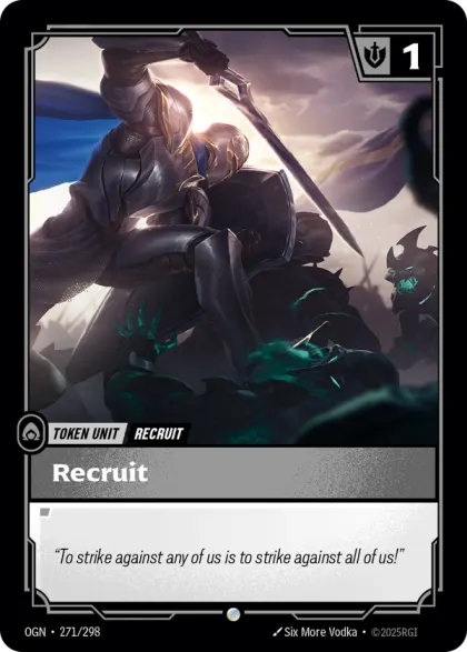 Riftbound Unit: Recruit (DE).